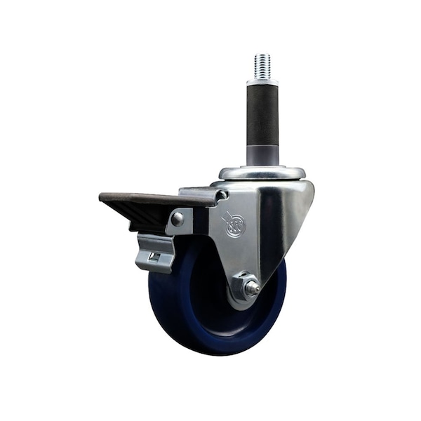 3.5'' Solid Poly Swivel 1'' Expanding Stem Caster with Brake